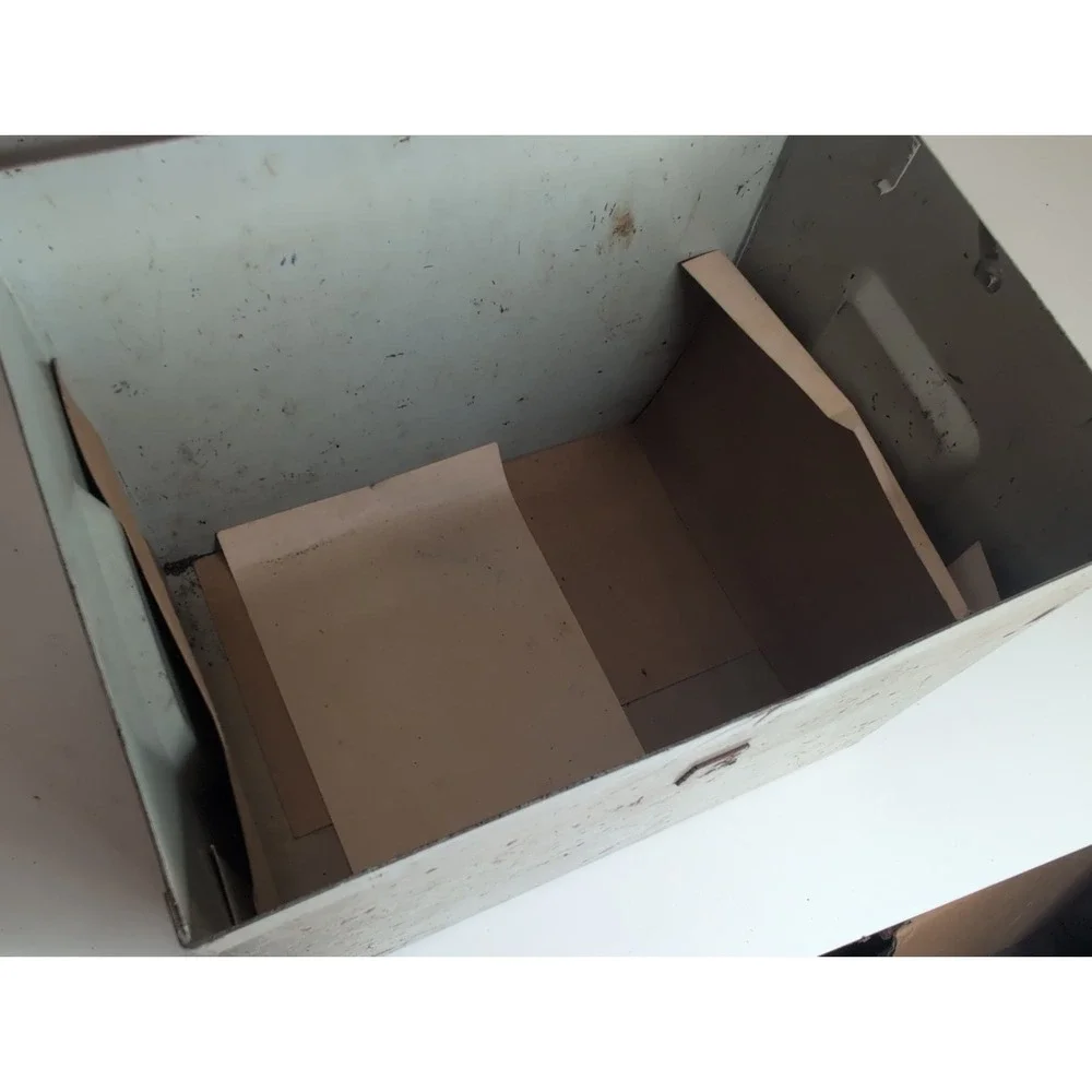 Vintage 1936 Military Metal Storage Exploder Box Empty With Handles
